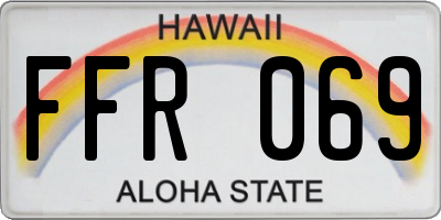 HI license plate FFR069