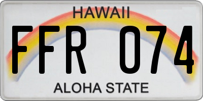 HI license plate FFR074