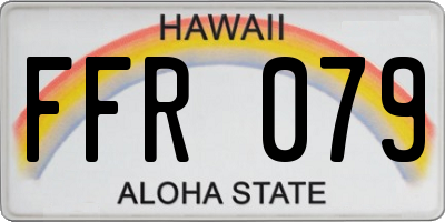 HI license plate FFR079