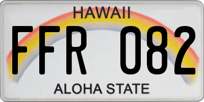 HI license plate FFR082