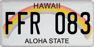 HI license plate FFR083