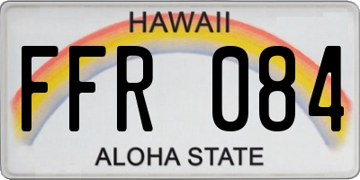 HI license plate FFR084