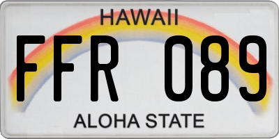 HI license plate FFR089