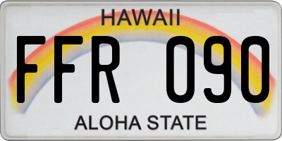 HI license plate FFR090