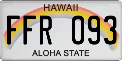 HI license plate FFR093