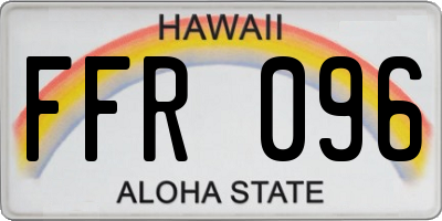 HI license plate FFR096