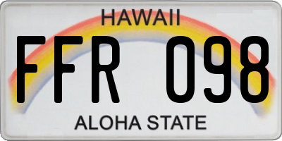HI license plate FFR098