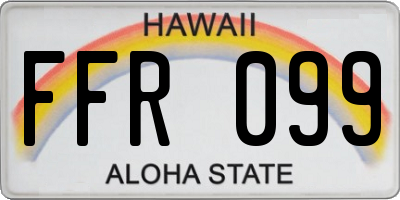 HI license plate FFR099
