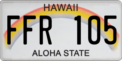 HI license plate FFR105