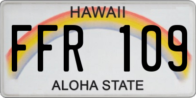 HI license plate FFR109