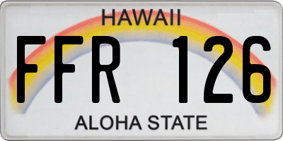 HI license plate FFR126