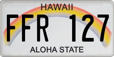 HI license plate FFR127