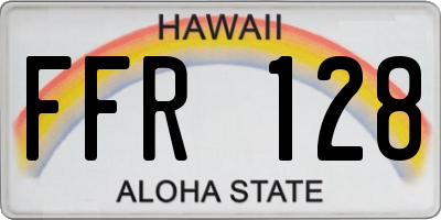 HI license plate FFR128