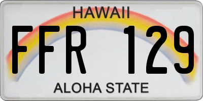 HI license plate FFR129