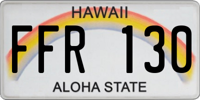 HI license plate FFR130