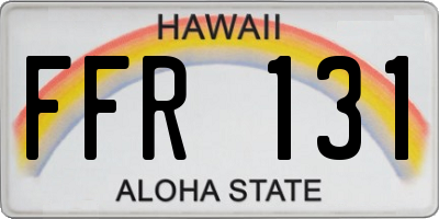 HI license plate FFR131