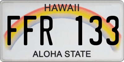 HI license plate FFR133