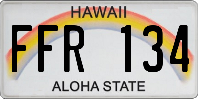 HI license plate FFR134