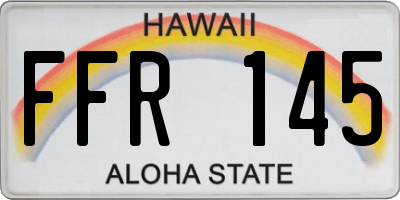 HI license plate FFR145