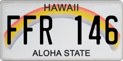 HI license plate FFR146
