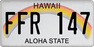 HI license plate FFR147