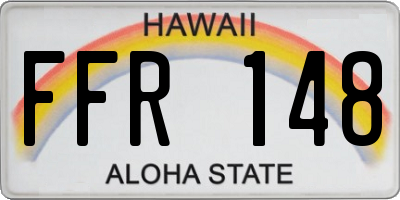 HI license plate FFR148