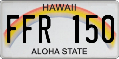 HI license plate FFR150