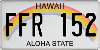 HI license plate FFR152