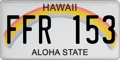 HI license plate FFR153