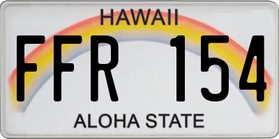 HI license plate FFR154