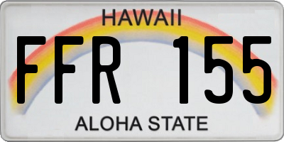 HI license plate FFR155