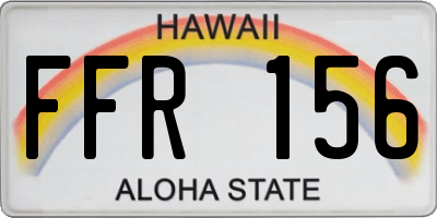 HI license plate FFR156