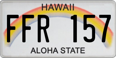 HI license plate FFR157