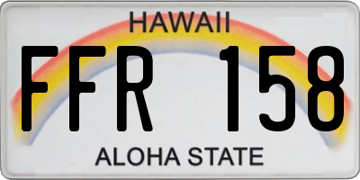 HI license plate FFR158