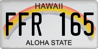 HI license plate FFR165