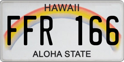 HI license plate FFR166