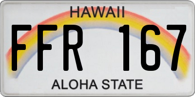 HI license plate FFR167
