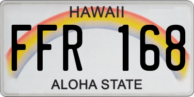 HI license plate FFR168