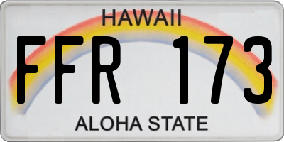 HI license plate FFR173