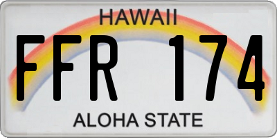 HI license plate FFR174