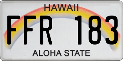 HI license plate FFR183