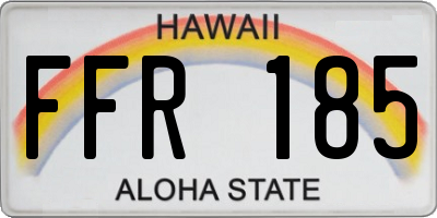 HI license plate FFR185