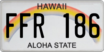HI license plate FFR186