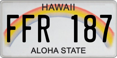 HI license plate FFR187