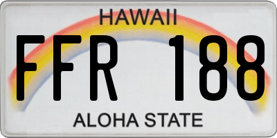 HI license plate FFR188