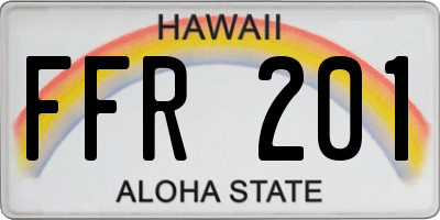 HI license plate FFR201