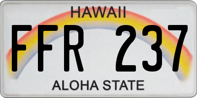 HI license plate FFR237