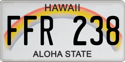 HI license plate FFR238