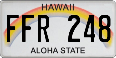 HI license plate FFR248