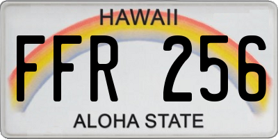 HI license plate FFR256
